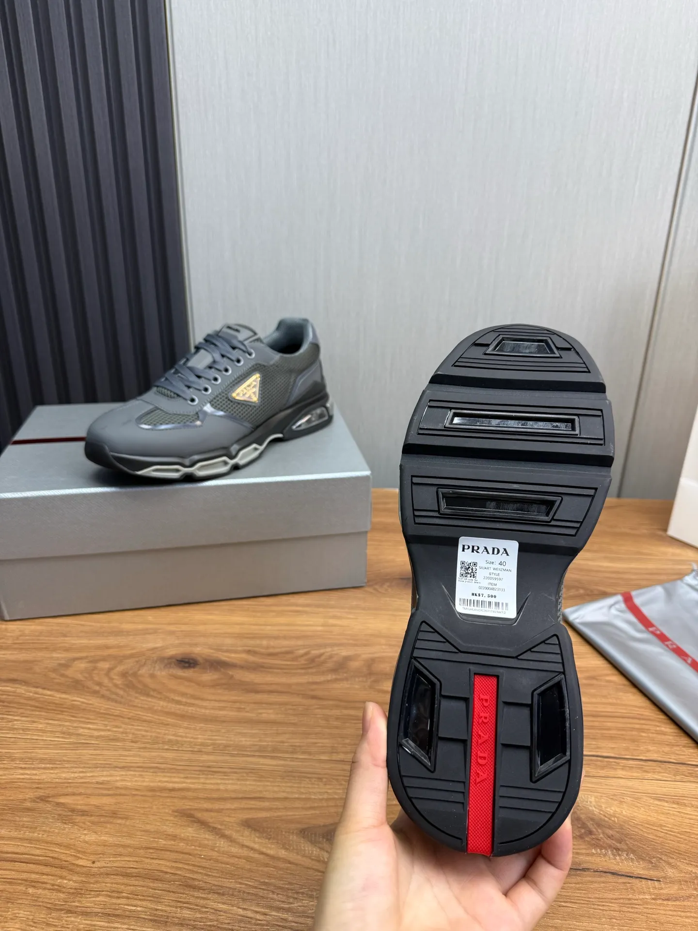 Men's shoes 💰660💰 [PRADA] Men's shoes are popular in the counter, high-quality shipments ✔️Official website synchronization, original imported cowhide with comfortable mesh + cowhide lining, 1⃣️:1⃣️reproduction, original factory air-cushioned original sole, 38-45